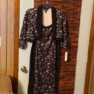 Black and cream dress with jacket  size 10 NWT
